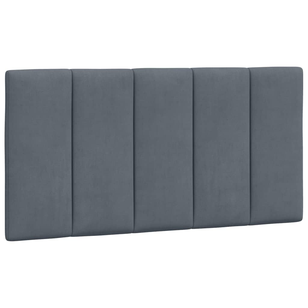 Letto con Materasso Hanko Grigio Scuro 100x200 cm in Velluto
