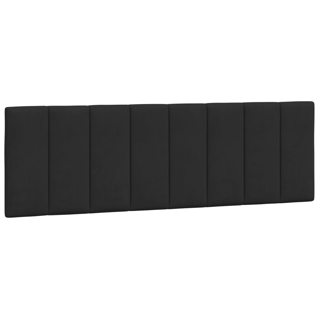 Letto con Materasso Hanko Nero 160x200 cm in Velluto