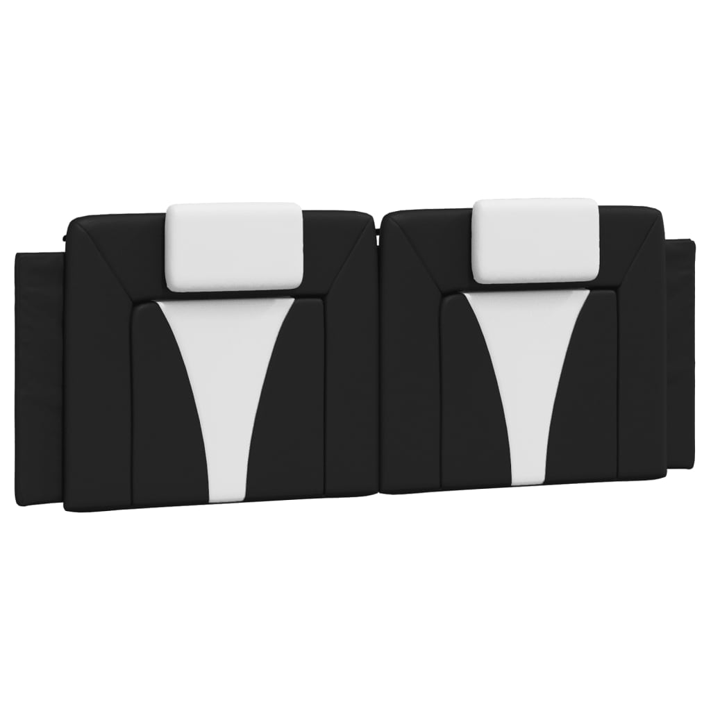 Letto Viana con Materasso Nero e Bianco 140x200 cm in Similpelle