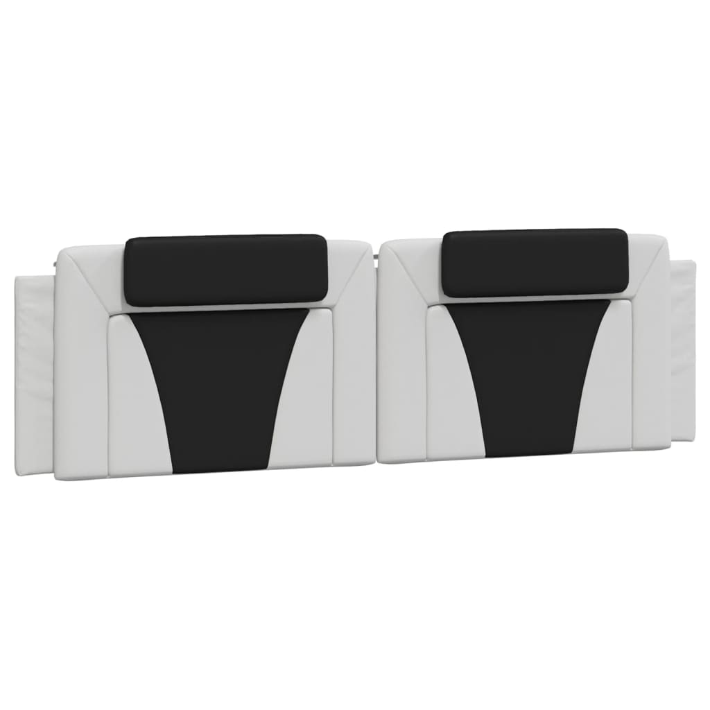 Letto Viana con Materasso Bianco e Nero 180x200cm Similpelle