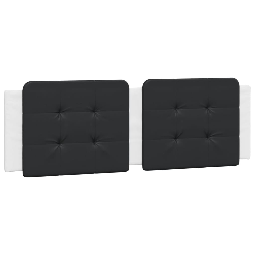 Letto con Materasso Zadar Bianco e Nero 160x200cm Similpelle