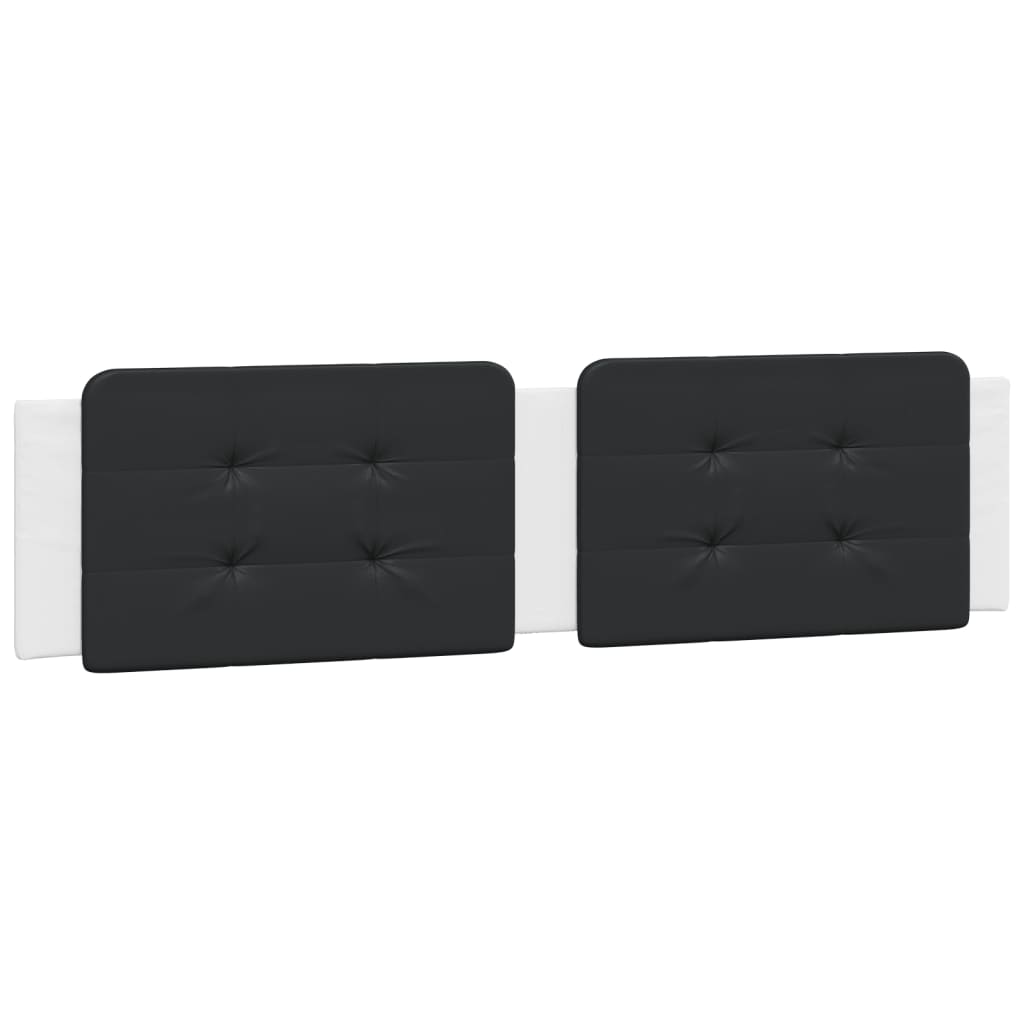 Letto con Materasso Zadar Bianco e Nero 200x200cm in Similpelle
