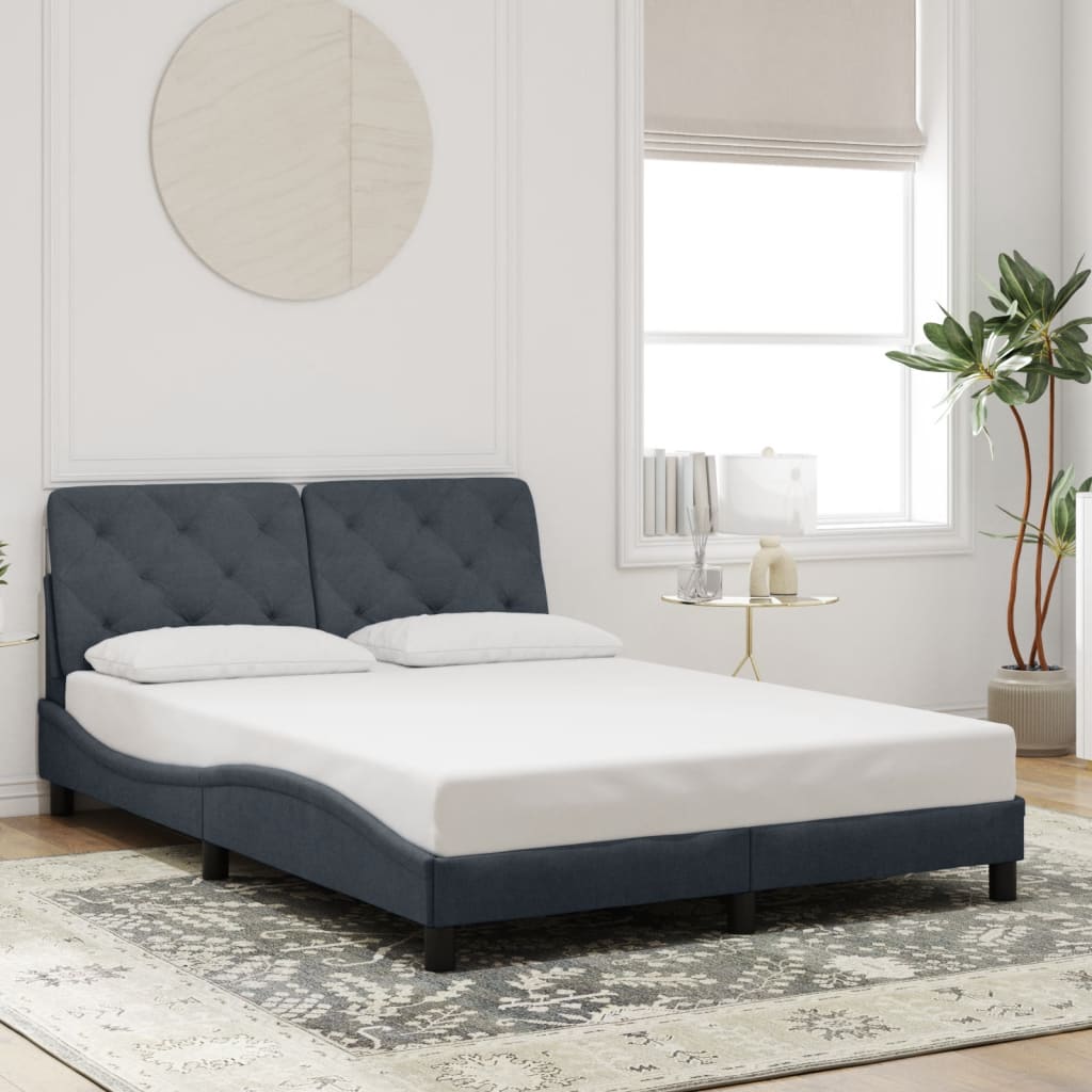 Giroletto con Luci LED Grigio Scuro 140x190 cm in Velluto