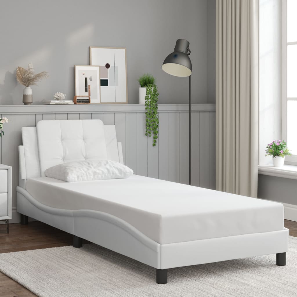 Giroletto con Luci LED Bianco 100x200 cm in Similpelle