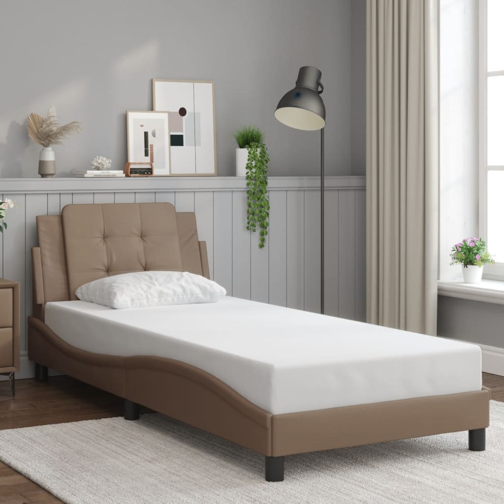 Giroletto con Luci LED Cappuccino 100x200 cm in Similpelle