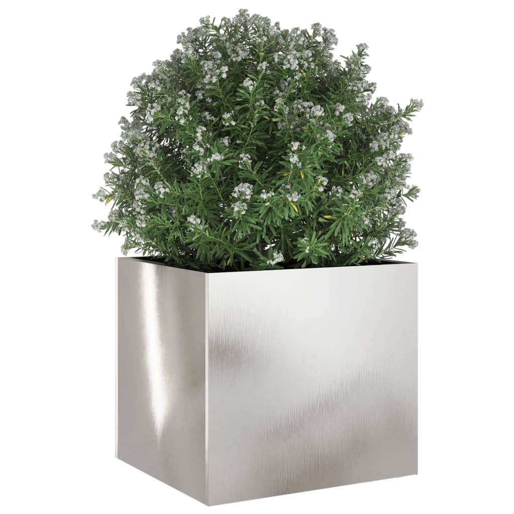 Fioriera Argento 32x30x29 cm in Acciaio Inox
