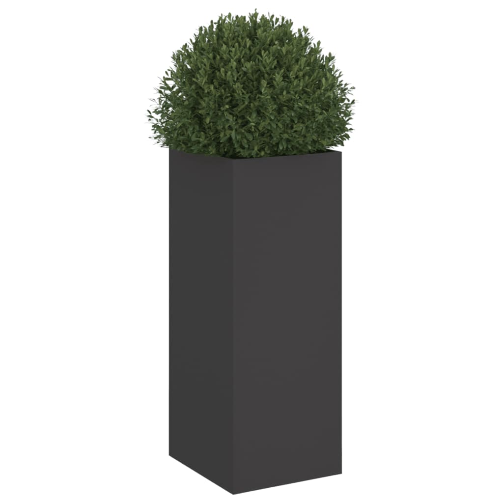 Fioriera Nera 32x29x75 cm in Acciaio