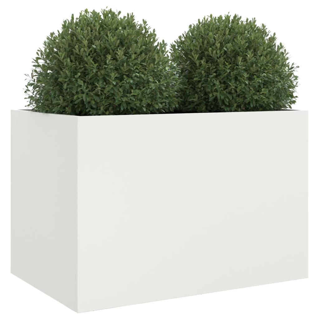 Fioriera Bianca 62x47x46 cm in Acciaio