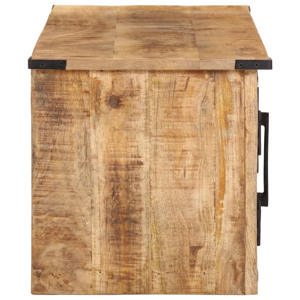 Mobile Porta TV con Ante 105x35x36cm in Legno Massello di Mango