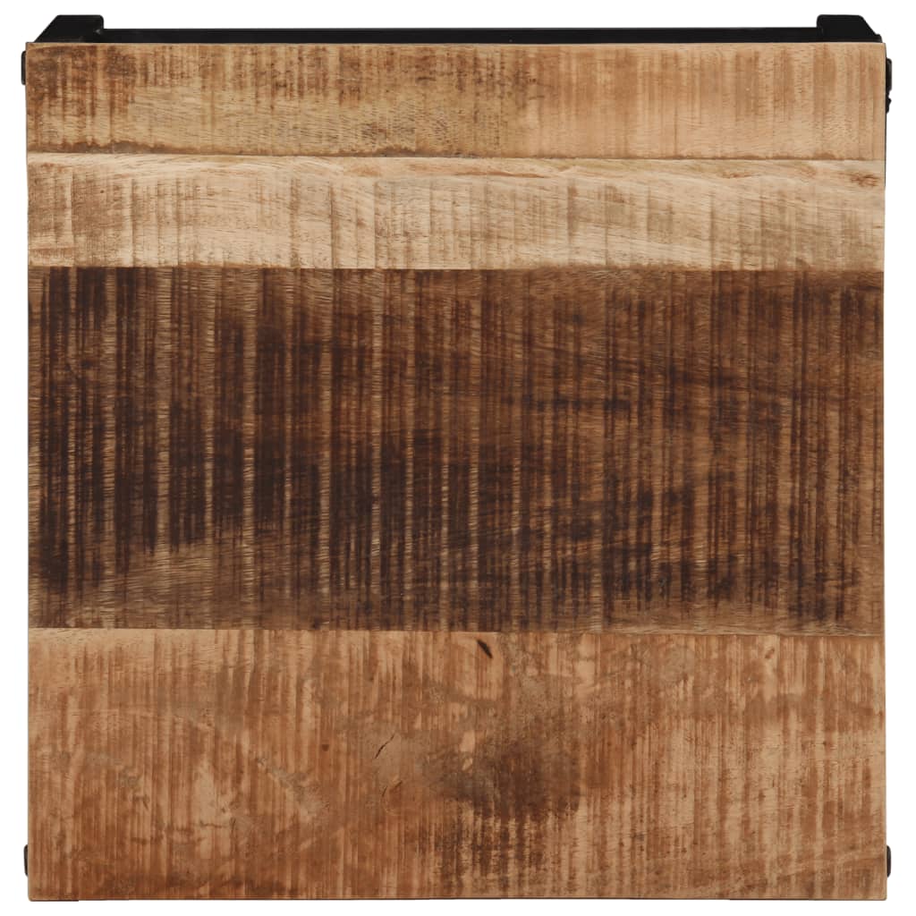 Tavolino da Salotto 35x35x30 cm Legno Massello di Mango Grezzo