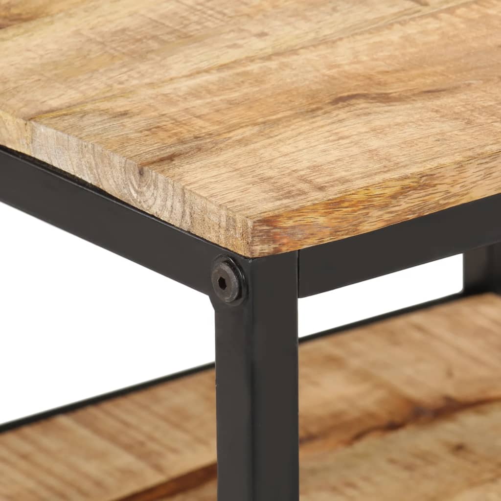 Tavolino da Salotto 55x55x45 cm Legno Massello di Mango Grezzo