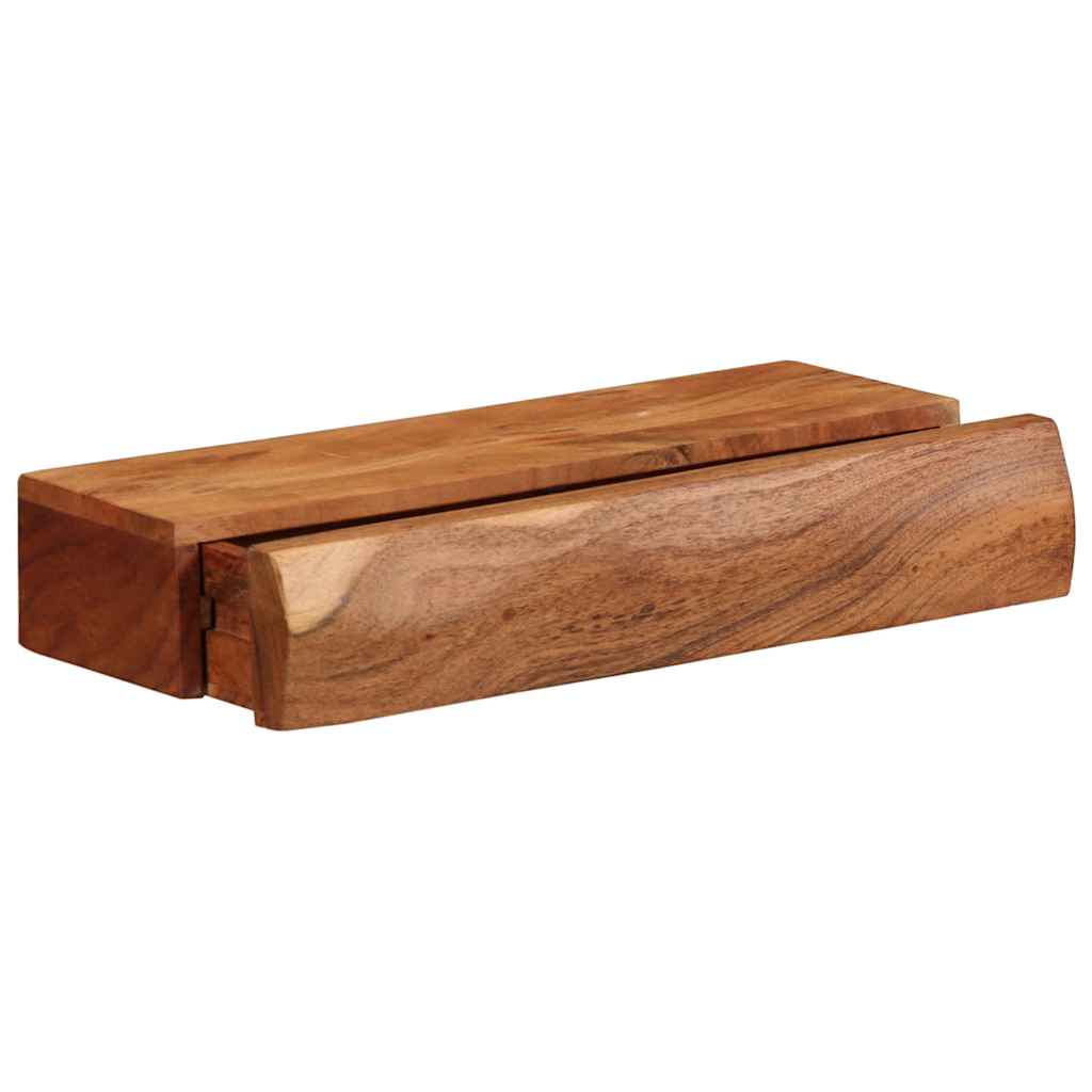 Mensole da Parete 2 pz 40x17x8 cm in Legno Massello di Acacia