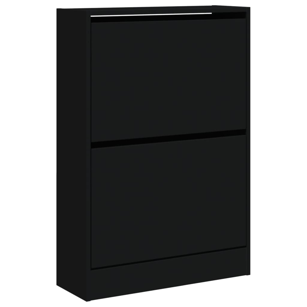 Scarpiera Nera 60x21x87,5 cm in Legno Multistrato