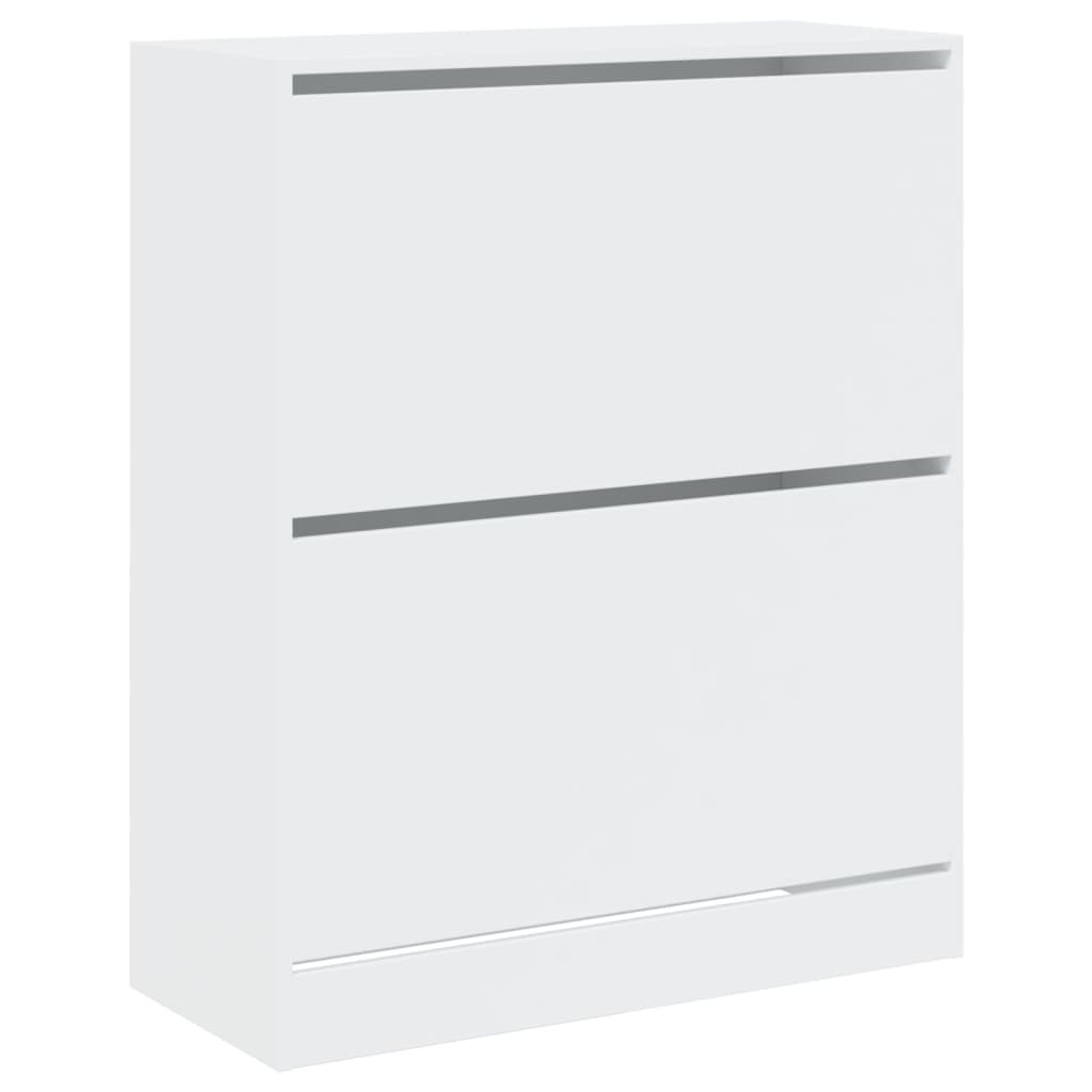 Scarpiera Bianca 80x34x96,5 cm in Legno Multistrato