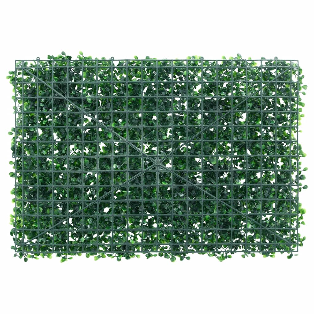  Recinzione Foglie Arbusti Artificiali 24 pz Verde 40x60 cm