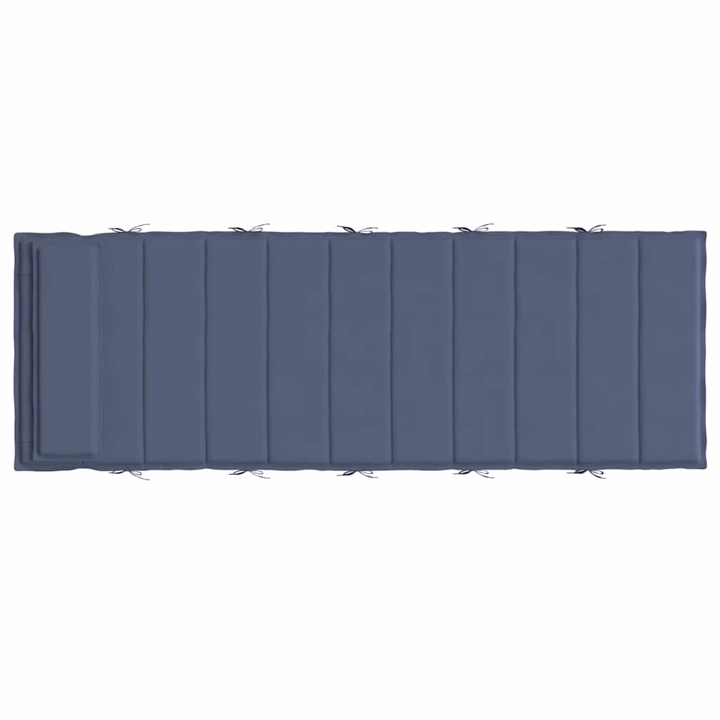 Cuscino per Lettino Blu Marino 180x60x4 cm in Tessuto Oxford