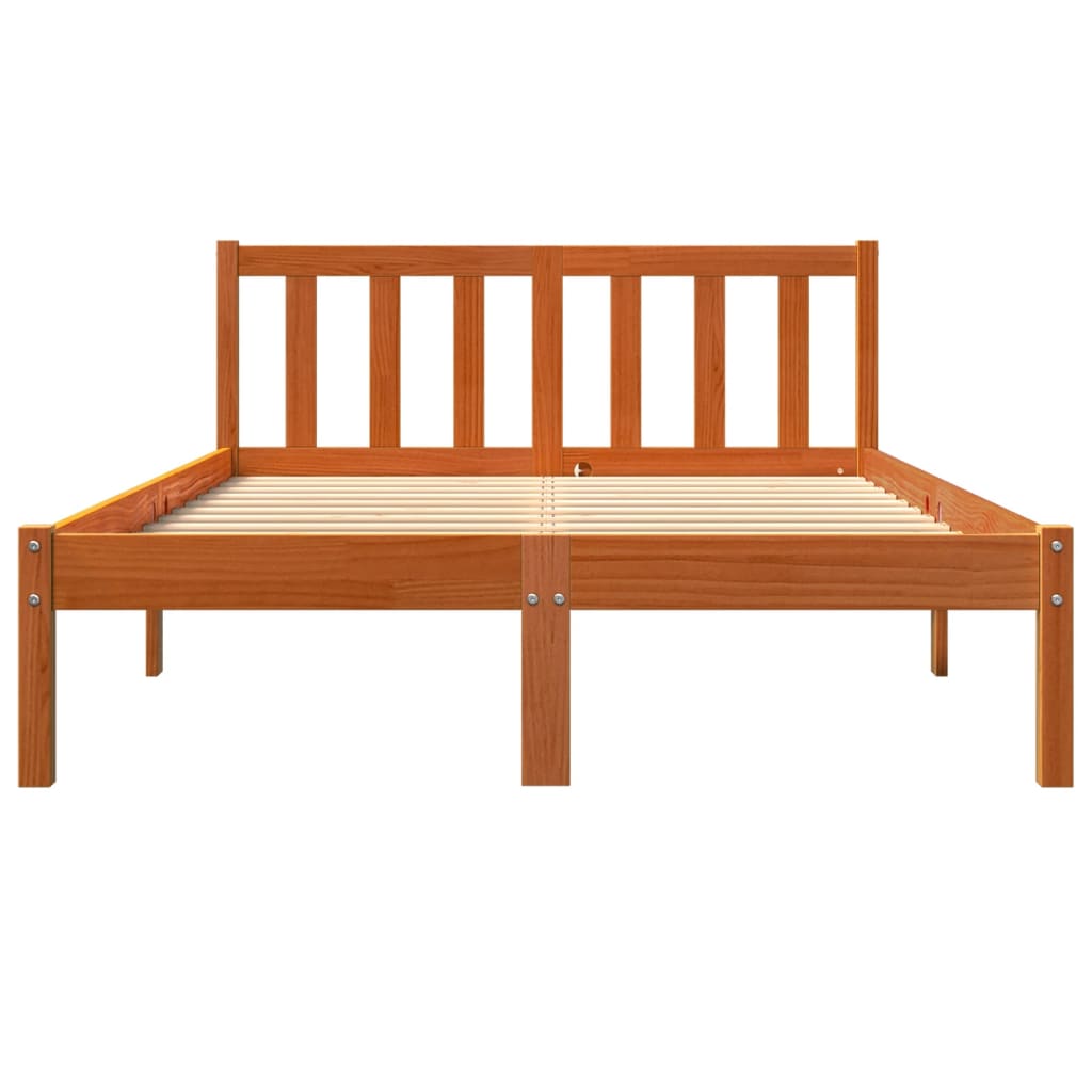 Giroletto senza Materasso Marrone Cera 120x200 cm Legno di Pino