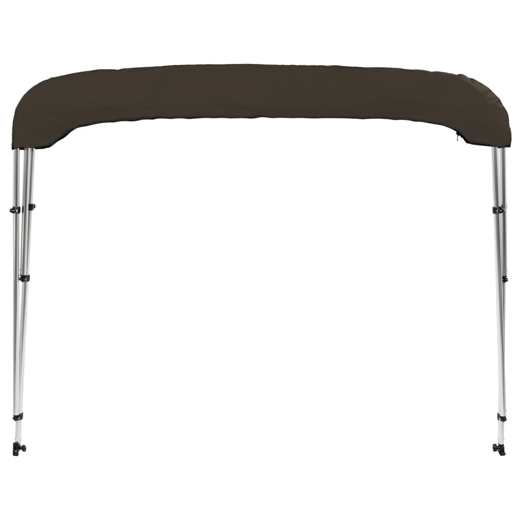 Bimini di Prua con Tendalino 3 Archi Nero 183x180x137 cm