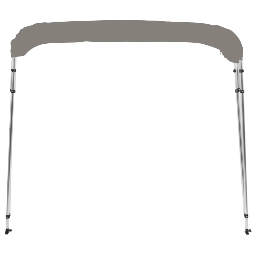 Bimini di Prua con Tendalino 4 Archi Grigio 243x210x137 cm