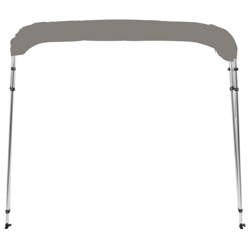 Bimini di Prua con Tendalino 4 Archi Grigio 243x244x137 cm