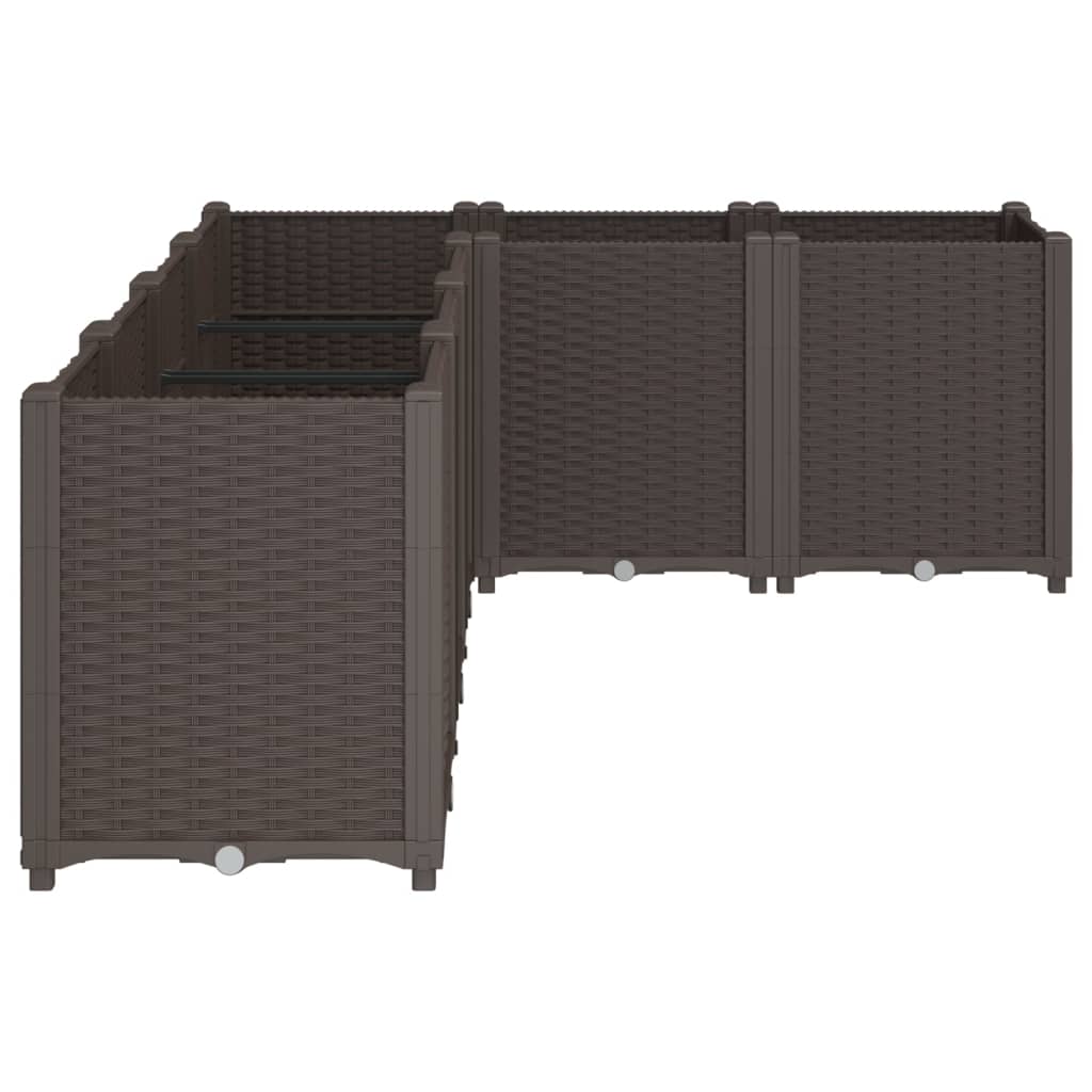 Fioriera da Giardino Marrone 160x120x53 cm in PP