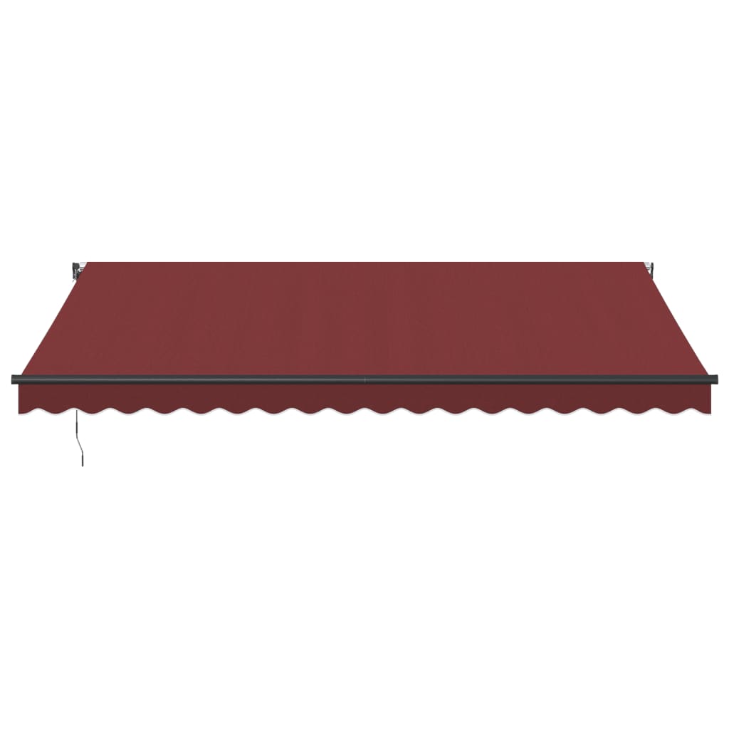 Tenda da Sole Retrattile Automatica con LED Bordò 450x350 cm