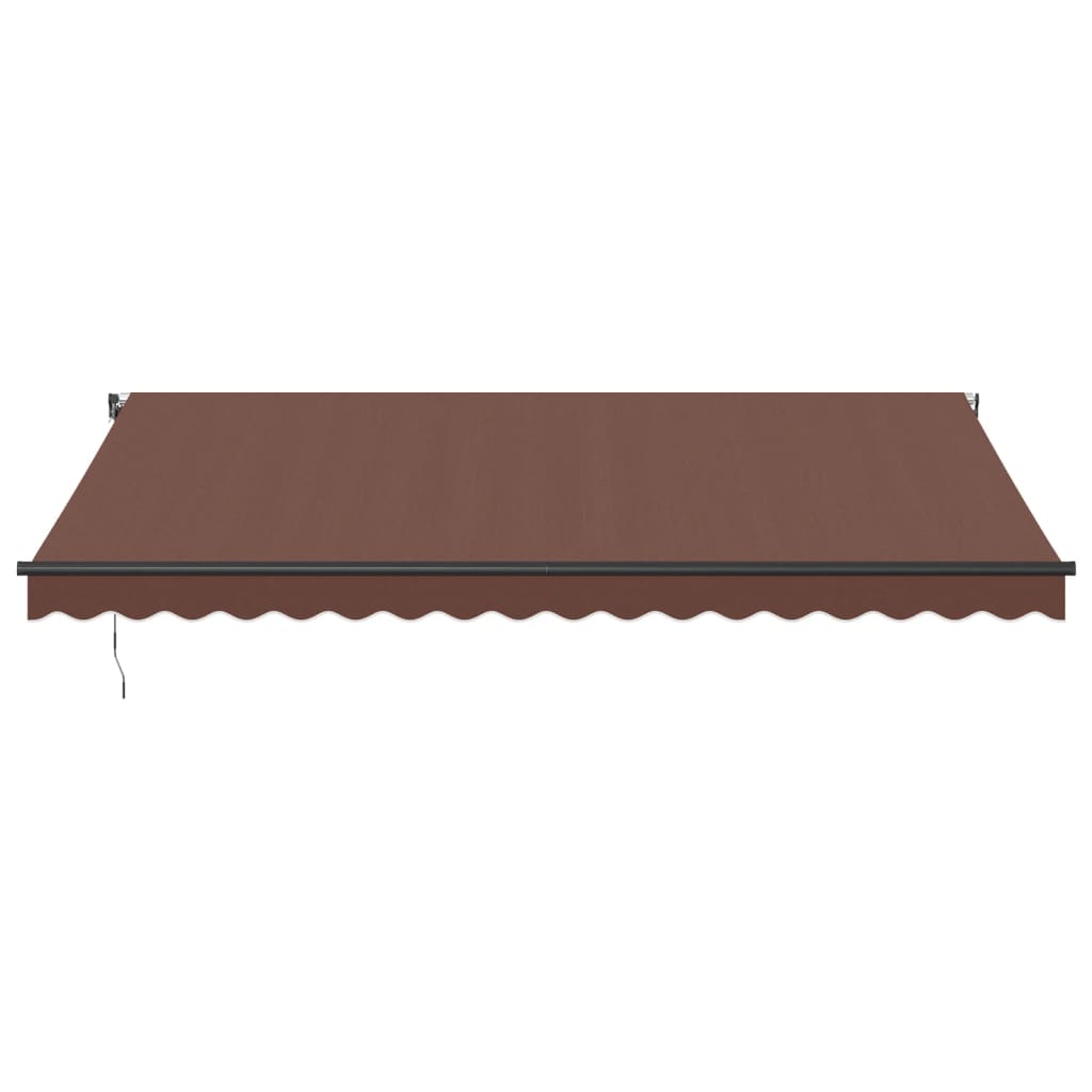 Tenda da Sole Retrattile Automatica con LED Marrone 450x350 cm