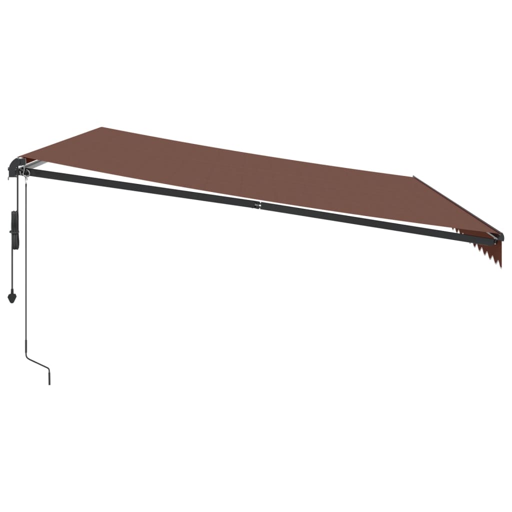 Tenda da Sole Retrattile Automatica Marrone 500x350 cm