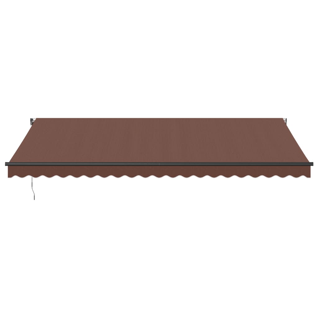 Tenda da Sole Retrattile Automatica con LED Marrone 500x350 cm