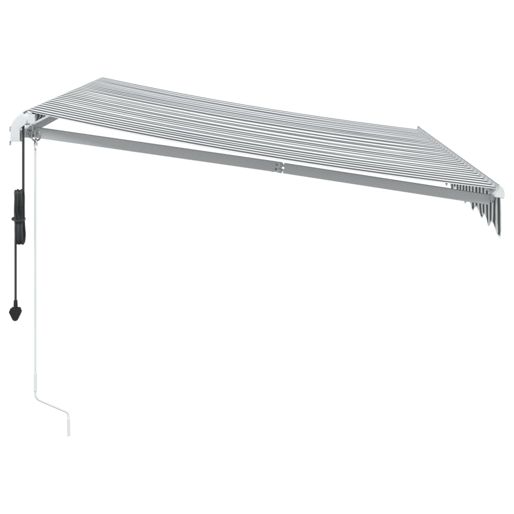 Tenda Sole Retrattile Automatica 300x250 cm Antracite e Bianco