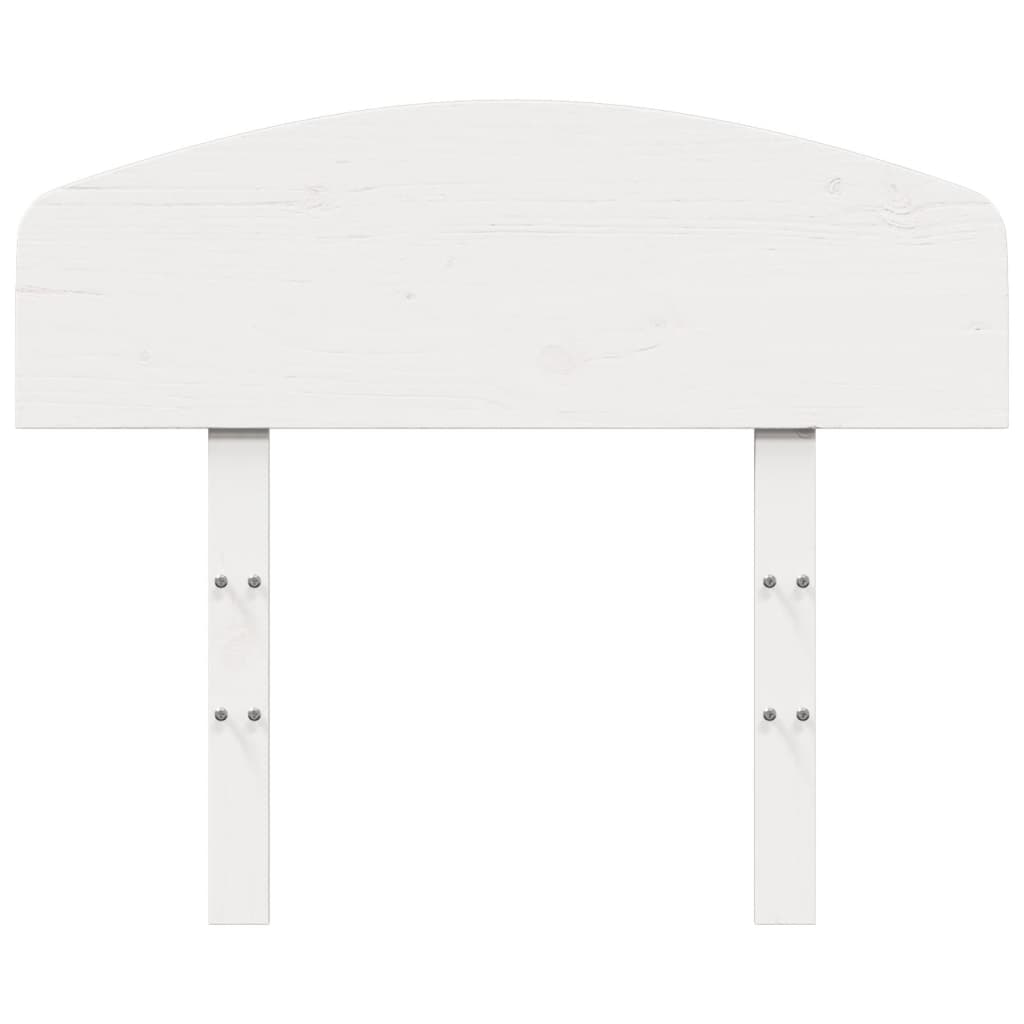 Testiera Bianca 100 cm in Legno Massello di Pino