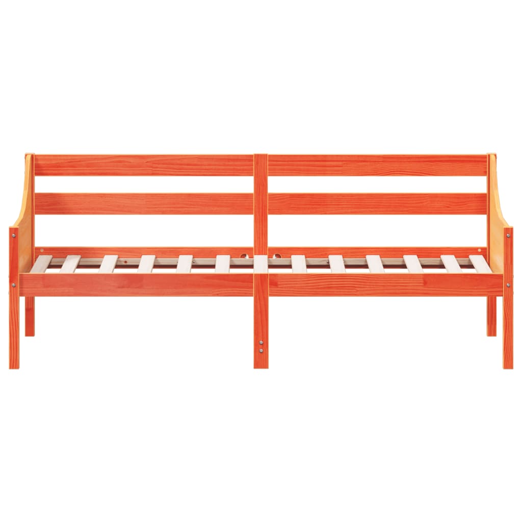 Dormeuse senza Materasso Marrone Cera 75x190 cm Legno di Pino