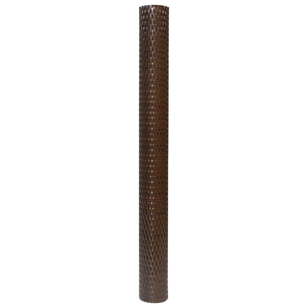 Paravento da Balcone Marrone e Nero 500x80 cm in Polyrattan