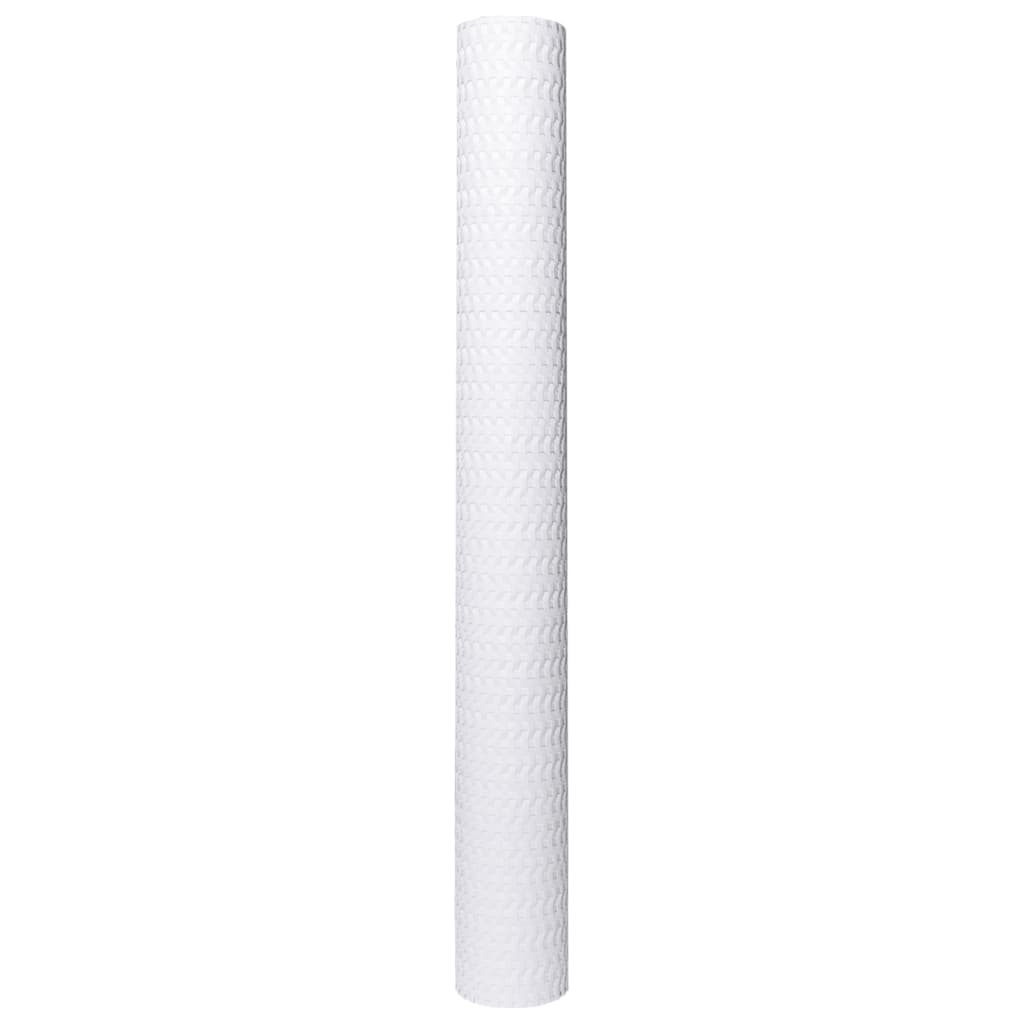 Paravento da Balcone Bianco 500x100 cm in Polyrattan