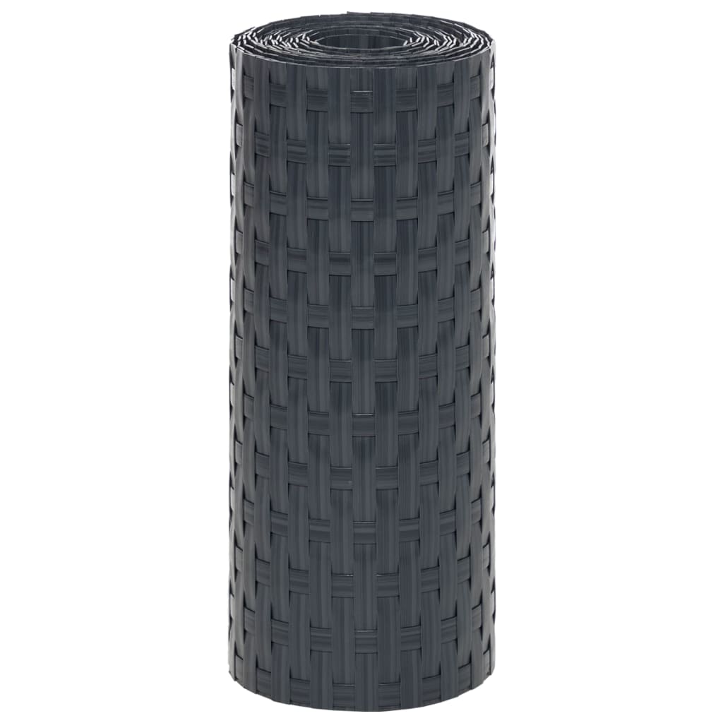 Schermi da Balcone 5 pz Antracite 255x19 cm Polyrattan