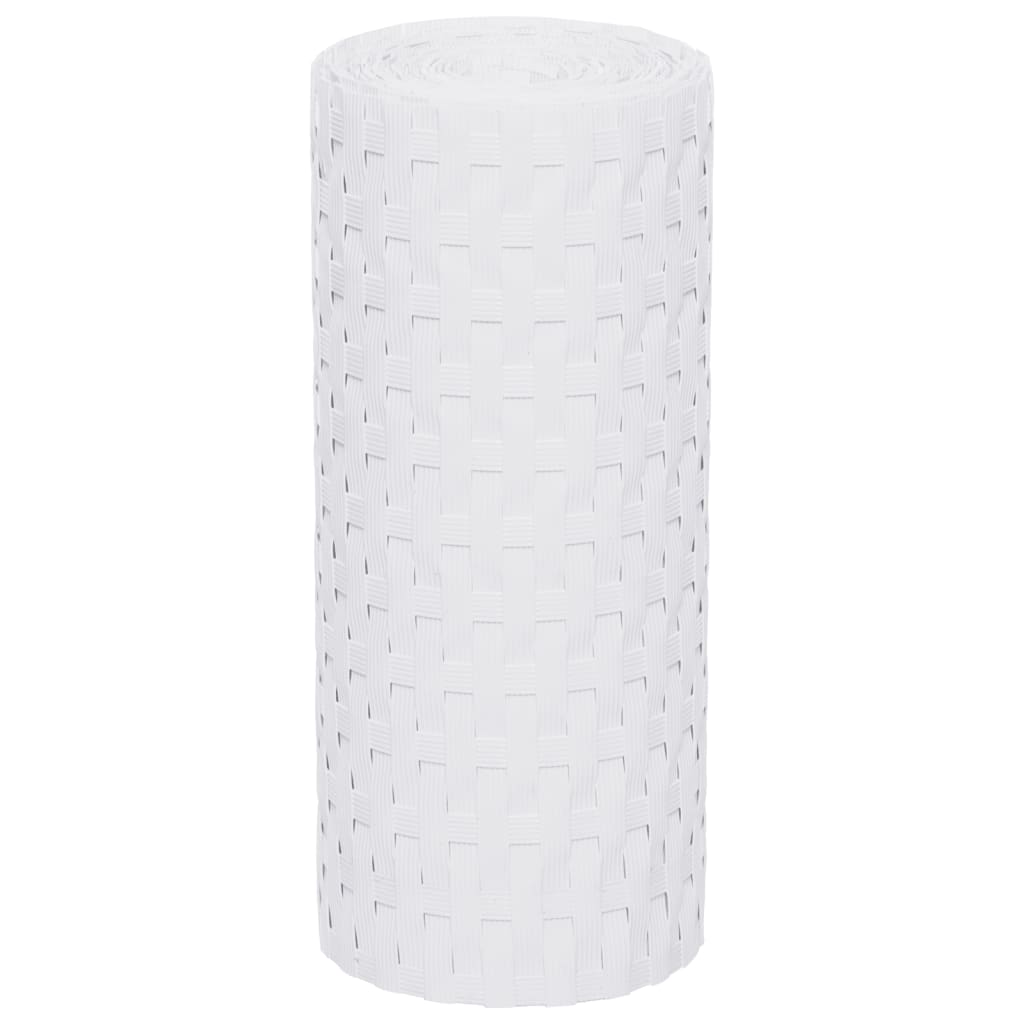 Schermi da Balcone 10 pz Bianchi 255x19 cm in Polyrattan