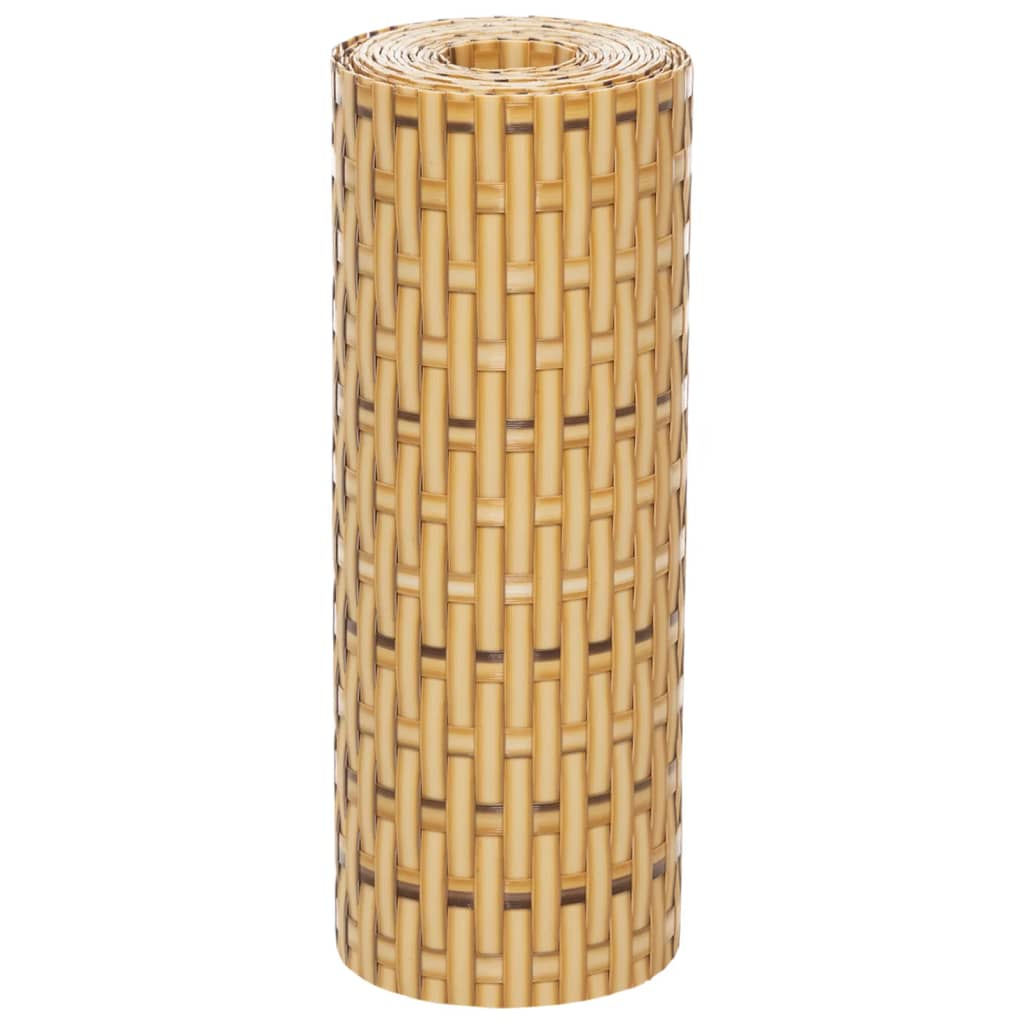 Schermi da Balcone 5 pz Marrone Chiaro 255x19 cm in Polyrattan
