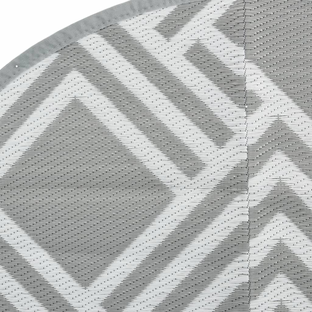 Tappeto da Esterno ARAKIL Grigio Ø120 cm in PP