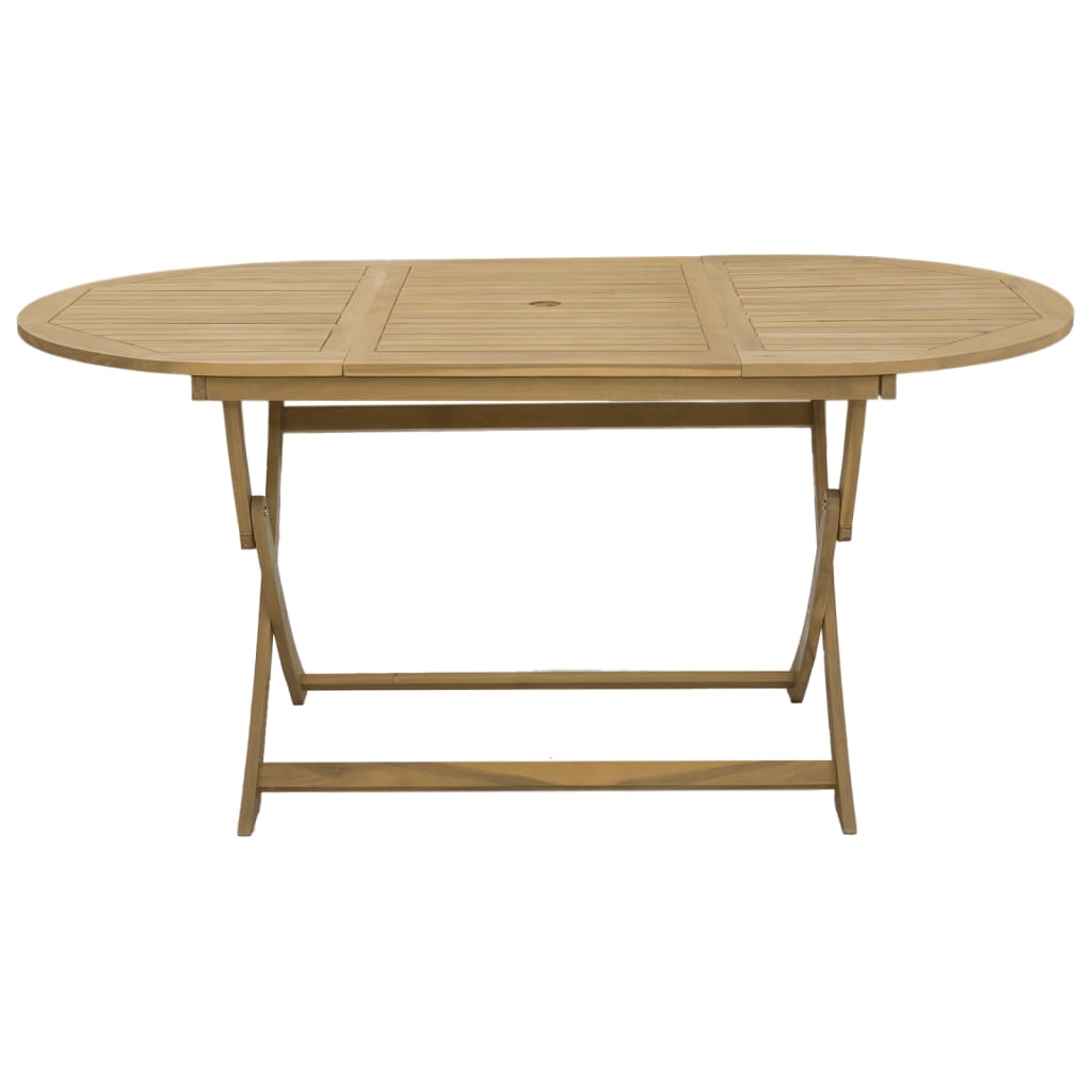 Tavolo da Giardino Pieghevole 160x85x75cm Legno Massello Acacia