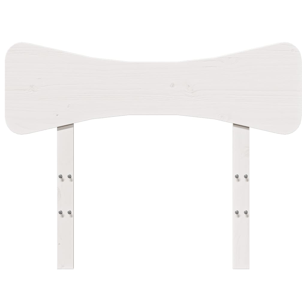 Testiera Bianca 90 cm in Legno Massello di Pino