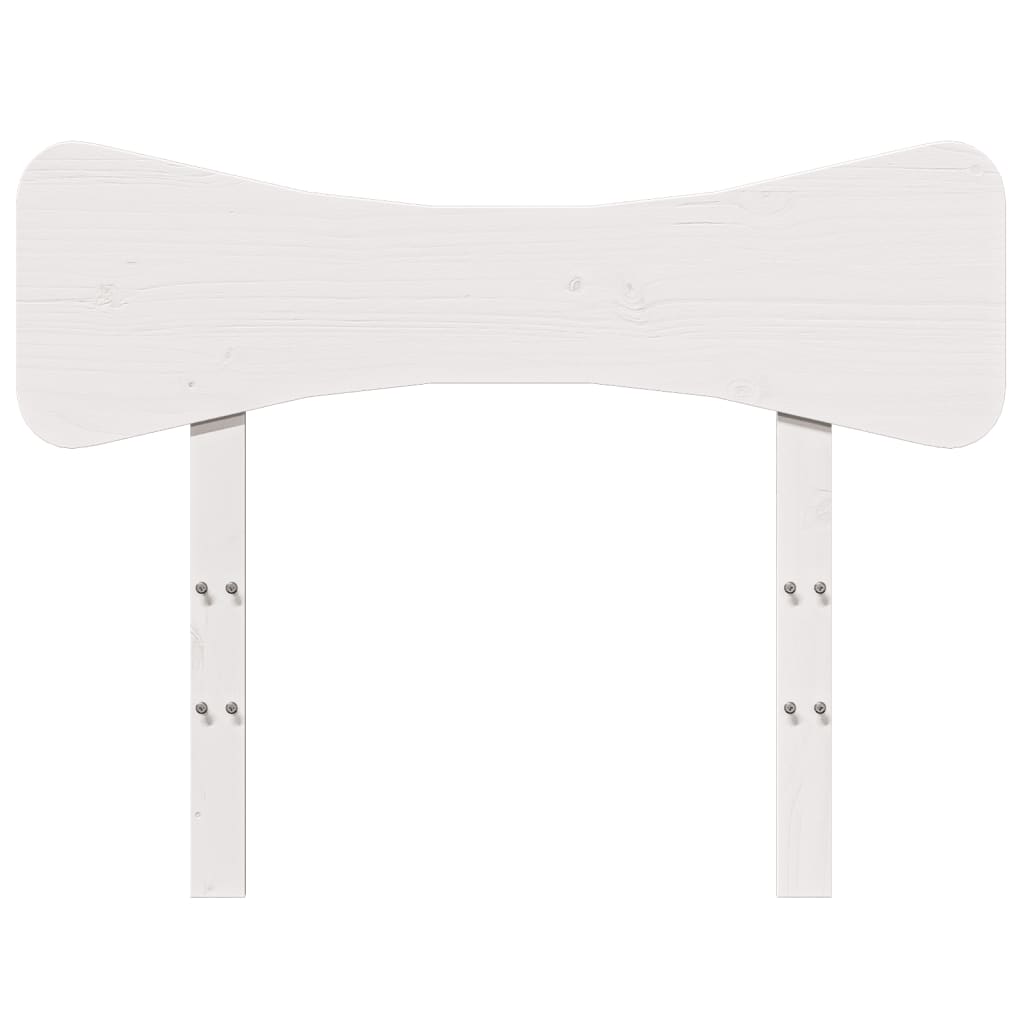 Testiera Bianca 75 cm in Legno Massello di Pino