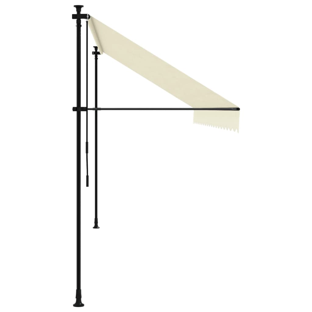 Tenda da Sole Retrattile Crema 400x150 cm in Tessuto e Acciaio