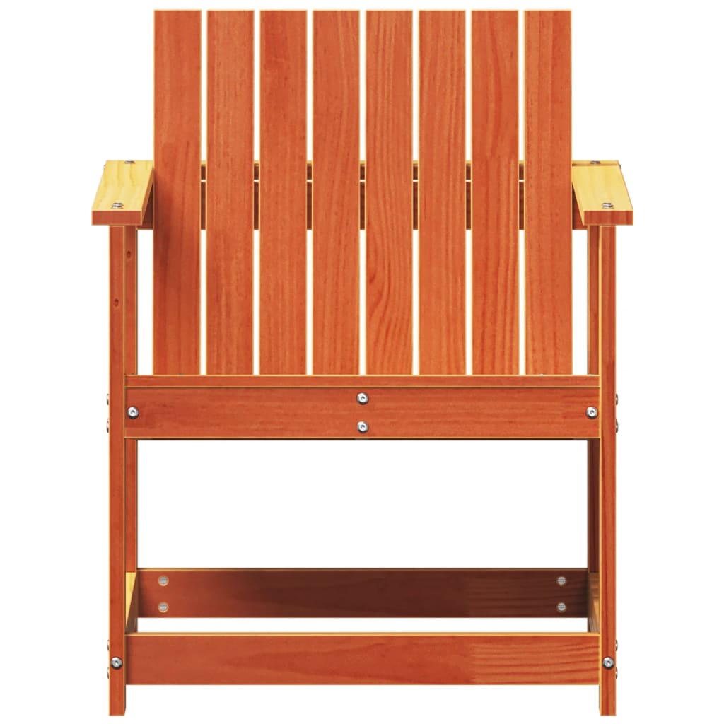 Sedia da Giardino Marrone Cera 62x56x77 cm Legno Massello Pino