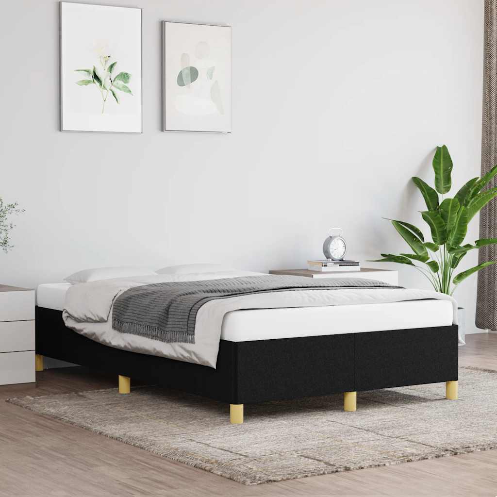 Giroletto senza Materasso Nero 120x190 cm in Tessuto