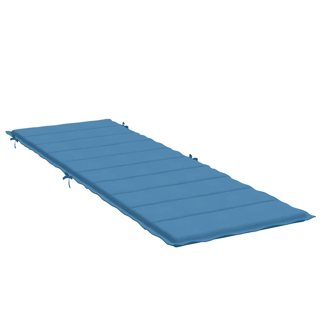 Cuscino per Lettino Prendisole Blu Mélange 186x58x3cm Tessuto