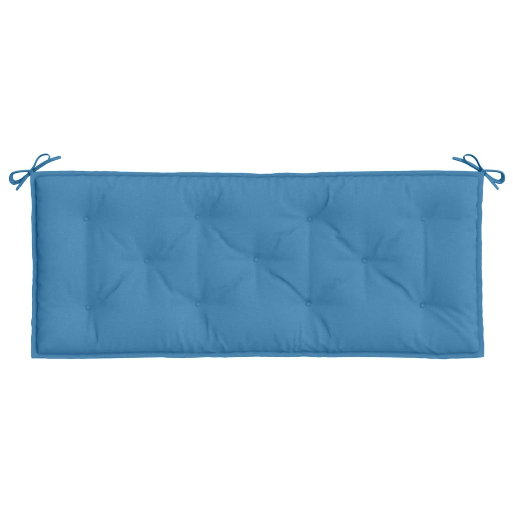 Cuscino per Panca da Giardino Blu Mélange 120x50x7cm in Tessuto
