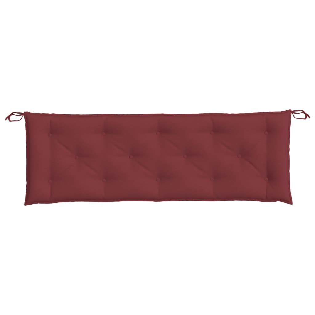Cuscino Panca da Giardino Rosso Vino Mélange 150x50x7cm Tessuto