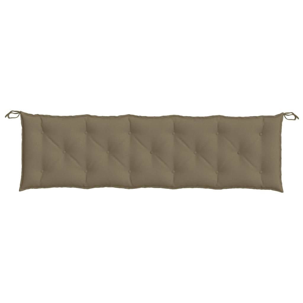 Cuscino Panca da Giardino Tortora Mélange 180x50x7cm in Tessuto