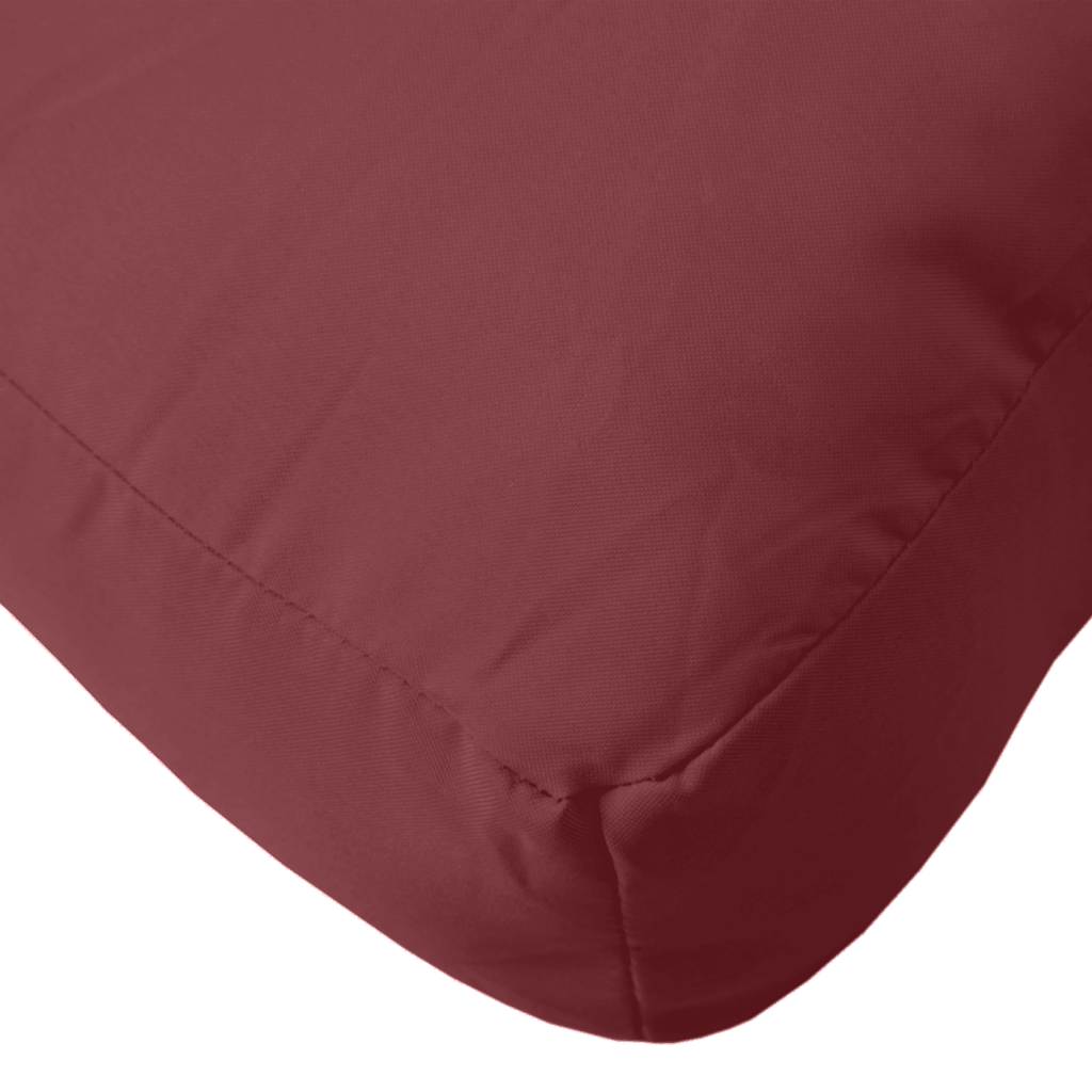 Cuscino per Pallet Rosso Vino Mélange 60x60x9,5 cm in Tessuto