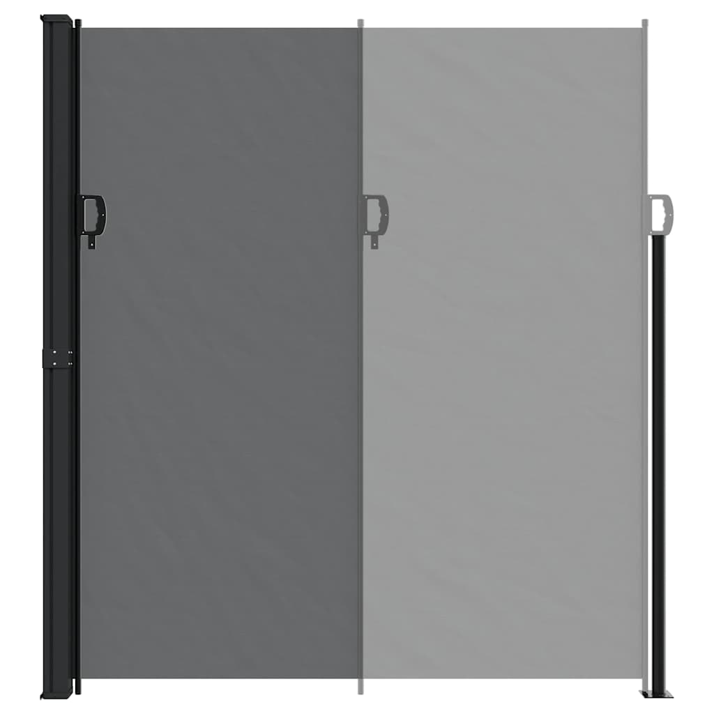 Tenda da Sole Laterale Retrattile Nera 220x300 cm
